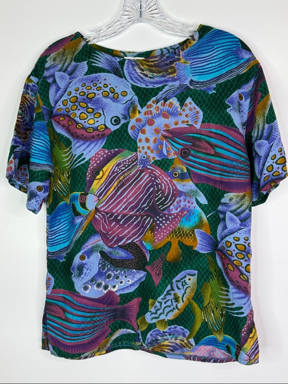 Vintage Campus Casuals Fish Short Sleeve Shirt Size M/L